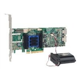 Adaptec 2273600-R Carte contrôleur Raid Mini SAS 6 Gbit/s 8 Voies PCI-E maxCache 2.0 avec connecteurs montés sur Le Dessus