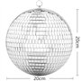 Boules à facettes disco miroir avec anneau de suspension, mise à jour 200 mm, boule pailletée, idéale pour les fêtes ou la danse
