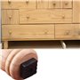Carré Tampons en Caoutchouc, TIANLIN 12 Pièces 30x30mm Antidérapant Tampon élastique, Pieds en Caoutchouc Vissable Sert à Protég