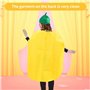 IGEAIIE Costume d'ananas pour adultes - Costume amusant de costumade avec tenue jaune et chapeau de feuille verte - Tissu non ti