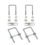 VIVIIHOO Boulons en U-4 pièces M6 vis pinces-80 x 50mm boîte de Toit Fixation 304 boulons en U en Acier Inoxydable pour réparati