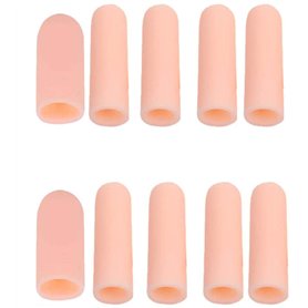 BOBOZHONG doigtier en gel 10 Pièces Gel Finger Cots Protecteur de doigt Support Couvre-doigts en silicone contre les ampoules Id
