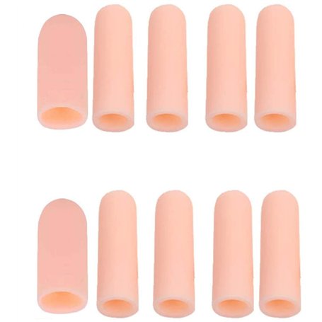 BOBOZHONG doigtier en gel 10 Pièces Gel Finger Cots Protecteur de doigt Support Couvre-doigts en silicone contre les ampoules Id