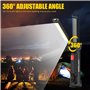 ONEVER Lampe torche rechargeable USB torche LED travail lumière Portable magnétique COB crochet suspendu pour lampe de réparatio