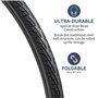 YunSCM Lot de 2 26 Pouces Pneus 26 X 1 3/8 ETRTO 37-590 et Lot de 2 Chambres à air 26 x 1 3/8 AV32mm Valve Compatible 26X1 3/8 P