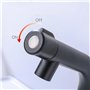 Robinet d'évier de salle de bain à arc moyen en acier inoxydable Robinet d'eau froide à une poignée Robinet de lavabo, noir mat