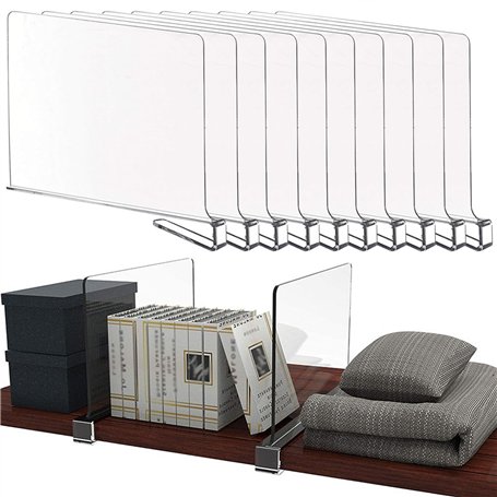 KIMIGO 10 Pièces Separateur Etagere Acrylique