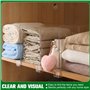 KIMIGO 10 Pièces Separateur Etagere Acrylique,Organisateur Armoire Vetement,30 X 20 cm Transparent SéParateurs D'éTagèRes en Acr