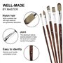KIMIGO Pinceaux Peinture Acrylique,Pinceaux Aquarelle pour Acrylique, Aquarelle,Huile et Gouache – Ensemble de 25 Pinceaux Artis