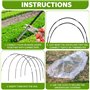 YlYADl Arceau pour Serre Tunnel,Lot de 30 Cerceau pour Serre de Jardin, Arche pour Plate-Bande surélevée,Anneaux de Serre Amovib