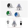 QitinDasen 10Pcs Premium 12mm Interrupteur à Bouton-Poussoir Momentané à 2 Broches, Interrupteur à Bouton-Poussoir en Métal Étan