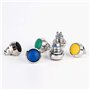 QitinDasen 10Pcs Premium 12mm Interrupteur à Bouton-Poussoir Momentané à 2 Broches, Interrupteur à Bouton-Poussoir en Métal Étan