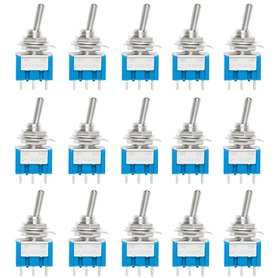 QitinDasen 15Pcs Premium 6A / 125VAC Mini Interrupteur à Bascule