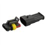 QitinDasen 15 Set Voiture Imperméable Électrique Connecteurs, Kit de Prise de Fiche de Connecteur Électrique Étanche Scellé, pou