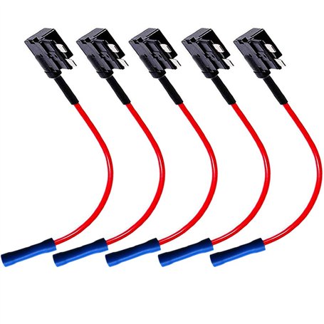 QitinDasen 5Pcs Premium 12V / 24V Moyen Add-A-Circuit Porte-Fusible