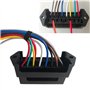 QitinDasen Premium 8 Voies Boîte à Fusibles avec Câbles, Porte-Fusible de Lame Standard Universel, Bloc de Fusible de Voiture, a