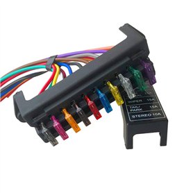 QitinDasen Premium 10 Voies Boîte à Fusibles avec Câbles