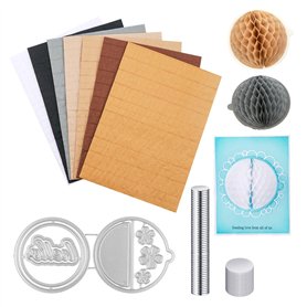 BAOFALI Lot de 9 blocs de papier nid d'abeille et matrices de découpe rondes avec aimants blancs pour loisirs créatifs 3D et car