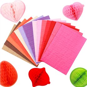 OTCRAFT Lot de 14 blocs de papier nid d'abeille pour loisirs créatifs 3D et cartes pop-up ; 30 couches de 2 cm de colle en nid d