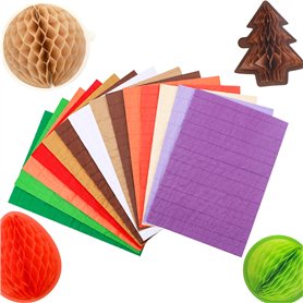OTCRAFT Lot de 14 blocs de papier nid d'abeille pour loisirs créatifs 3D et cartes pop-up ; 30 couches de 2 cm de colle en nid d