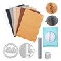 OTCRAFT Lot de 9 blocs de papier nid d'abeille et matrices de découpe rondes avec aimants blancs pour loisirs créatifs 3D et car