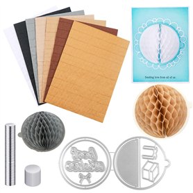 BAOFALI Lot de 9 blocs de papier alvéolé et grandes matrices de découpe rondes avec aimants blancs pour loisirs créatifs 3D et c