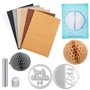 BAOFALI Lot de 9 blocs de papier alvéolé et grandes matrices de découpe rondes avec aimants blancs pour loisirs créatifs 3D et c
