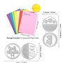 Lot de 9 blocs de papier nid d'abeille et matrices de découpe rondes avec aimants blancs pour loisirs créatifs 3D et cartes pop-