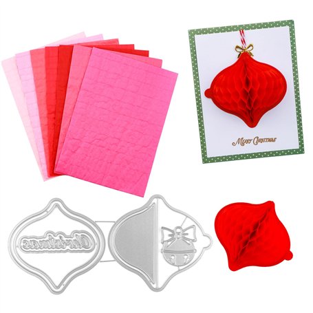 Lot de 8 blocs de papier nid d'abeille et lanternes de découpe avec aimants blancs pour loisirs créatifs 3D et cartes pop-up ; 3