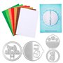 Lot de 9 blocs de papier nid d'abeille et matrices de découpe rondes avec aimants blancs pour loisirs créatifs 3D et cartes pop-