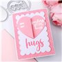 OTCRAFT Lot de 8 blocs de papier alvéolé et matrices de découpe Love avec aimants blancs pour loisirs créatifs 3D et cartes pop-