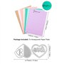 OTCRAFT Lot de 8 blocs de papier alvéolé et matrices de découpe Love avec aimants blancs pour loisirs créatifs 3D et cartes pop-