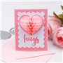 OTCRAFT Lot de 8 blocs de papier alvéolé et matrices de découpe Love avec aimants blancs pour loisirs créatifs 3D et cartes pop-