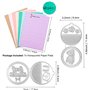 OTCRAFT Lot de 9 blocs de papier nid d'abeille et matrices de découpe rondes avec aimants blancs pour loisirs créatifs 3D et car