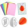 OTCRAFT Lot de 8 blocs de papier nid d'abeille et œufs de Pâques avec emplacement magnétique pour loisirs créatifs 3D et cartes