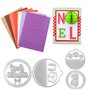 OTCRAFT Lot de 9 blocs de papier nid d'abeille et matrices de découpe rondes avec aimants blancs pour loisirs créatifs 3D et car