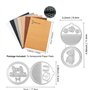 OTCRAFT Lot de 9 blocs de papier nid d'abeille et matrices de découpe rondes avec aimants blancs pour loisirs créatifs 3D et car