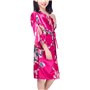 Dolamen Kimono Robe Filles, Filles Enfant Garçon Chemises de Nuit Paon et Fleurs, Robe Peignoir en Satin Pyjamas Natation Annive