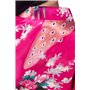 Dolamen Kimono Robe Filles, Filles Enfant Garçon Chemises de Nuit Paon et Fleurs, Robe Peignoir en Satin Pyjamas Natation Annive