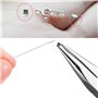 750 Pièces Perles a Ecraser,Perle a Ecraser Fermoir en Laiton,Ensembles de Perles a Sertir Intercalaire pour Colliers Bracelet F