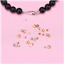 750 Pièces Perles a Ecraser,Perle a Ecraser Fermoir en Laiton,Ensembles de Perles a Sertir Intercalaire pour Colliers Bracelet F