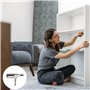 16 Pièces 5mm Chevilles de Support d'Étagère,support etagere murale,Taquet Étagère en forme de L métal,pour Meuble Armoire Placa
