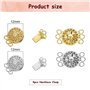 FDEETY 4 Pièces Lot de Fermoir pour Collier Superposition 18K Goldplated Trois Anneaux Tournesol Fermoir Bracelet Multi Couches 
