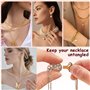 FDEETY 4 Pièces Lot de Fermoir pour Collier Superposition 18K Goldplated Trois Anneaux Tournesol Fermoir Bracelet Multi Couches 