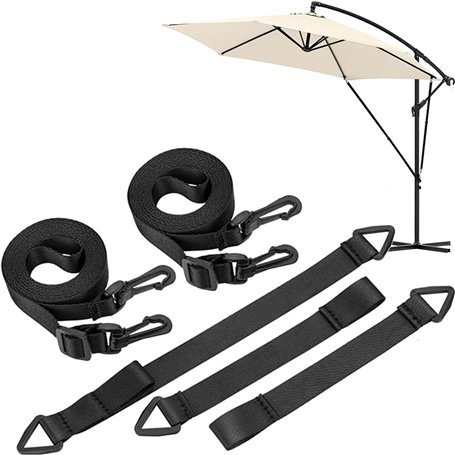 ARTGUTS Lot de 5 pare-vent pour parasol déporté avec mousquetons