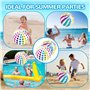 ARTGUTS Lot de 2 ballons gonflables arc-en-ciel de 40 cm - Idéal pour la piscine, la plage et la piscine