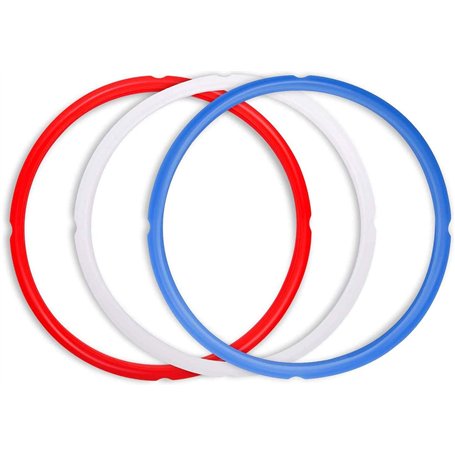 Lot de 3 joints d'étanchéité en silicone pour autocuiseurs Instpot 5/6 qt - Accessoires de casseroles instantanés - Anti-fuite -