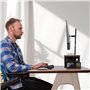 HSJYFSH Support de moniteur à 2 niveaux et organiseur de bureau d'ordinateur avec tiroir et organisateur de courrier, accessoire