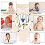 CLDY Collier a macher enfant tdah, collier anti stress enfant, Lot de 5 colliers sensoriels à mâcher pour enfants autistes, TDAH
