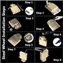 FiTspi Lot de 6 mèches de rechange universelles en feutre de coton pour briquet à essence Zippo Kérosène